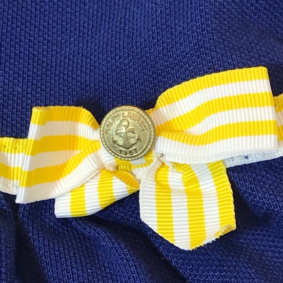 RALPH LAUREN POLO 2PC SET SIZE 6M ROYAL BLUE/YELLOW - Picture 8 of 13